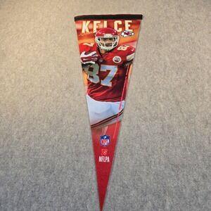 Travis Kelce Kansas City Chiefs NFL WinCraft Player Pennant 12x30 Red 87 Logo